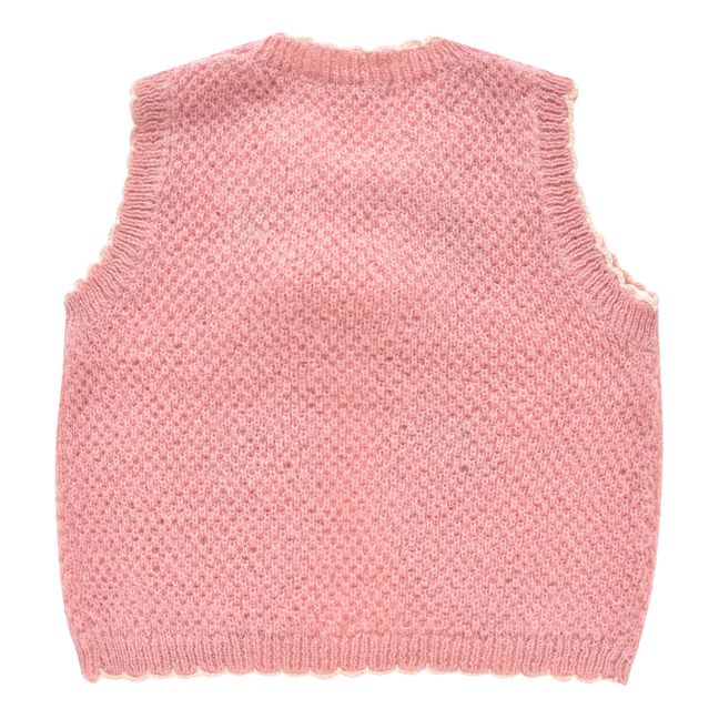 Sylna Hand-Embroidered Vest | Pink