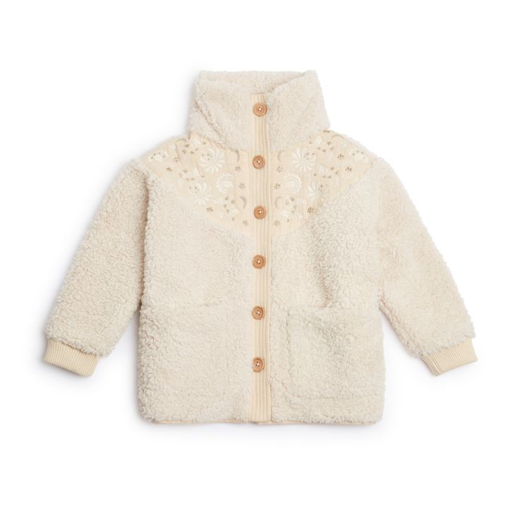 Louise Misha - Rose Sherpa Coat - Girl - Ecru