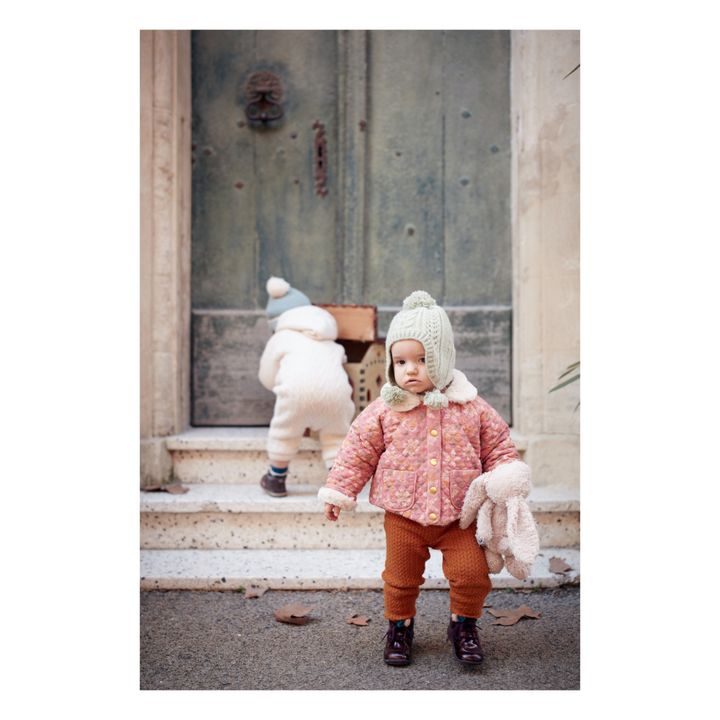 Jasmina Organic Cotton Fur-Lined Coat | Pink- Product image n°1