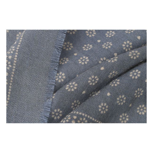 608 Woollen Scarf Graublau