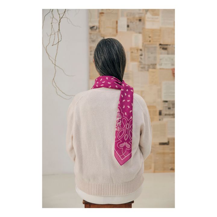 609 Silk Scarf Rosa Fushia- Imagen del producto n°3