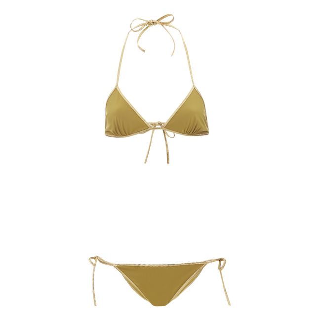Hampton Reversible Bikini | Olive green