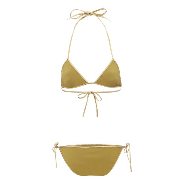 Hampton Reversible Bikini | Olive green