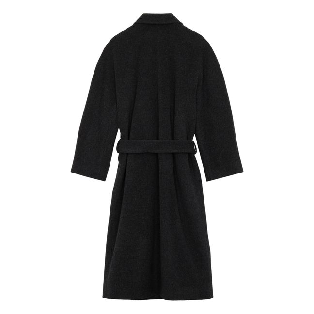 Max Folk Virgin Wool Coat | Charcoal grey