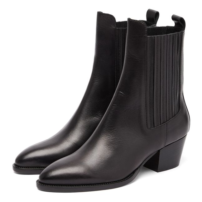 Mania Leather Boots | Negro