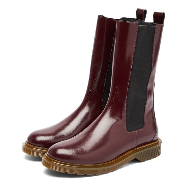 Tilda Leather Boots | Burdeos