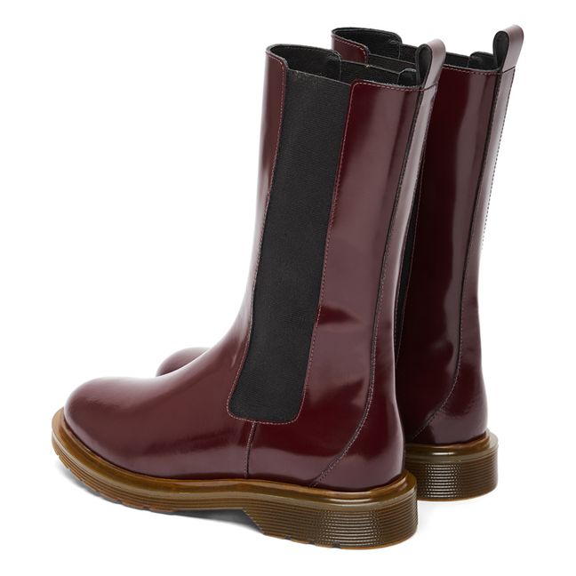 Tilda Leather Boots | Burdeos