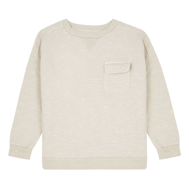 Organic Cotton Pocket Sweatshirt Ecru