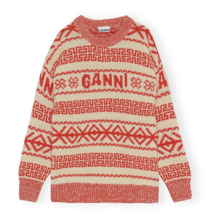 Summer Organic Wool Jumper | Red- Product image n°0