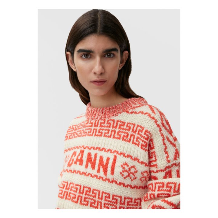 Summer Organic Wool Jumper | Red- Product image n°2