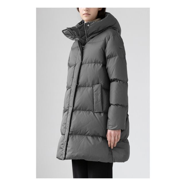 Fur-Lined Puffer Jacket | Grey