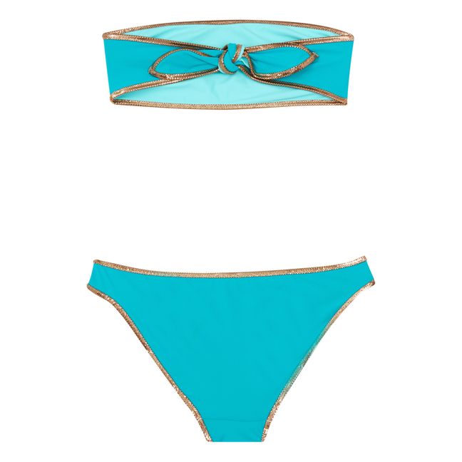Hampton Reversible Bikini | Turchese