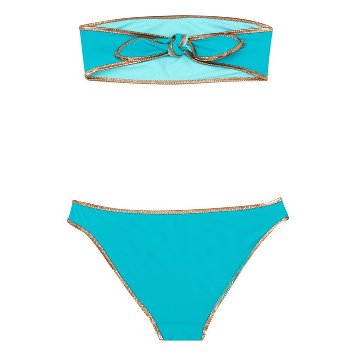 Hampton Reversible Bikini | Turchese- Immagine del prodotto n°1