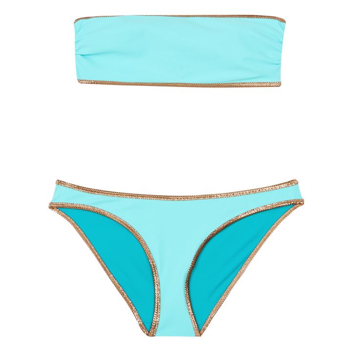 Hampton Reversible Bikini | Turchese- Immagine del prodotto n°2