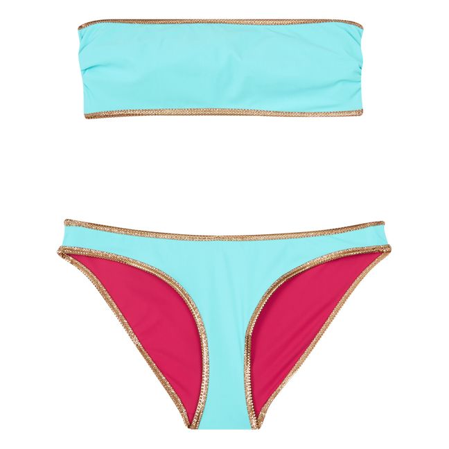 Maillot 2 Pièces Réversible Hampton | Rose fuschia
