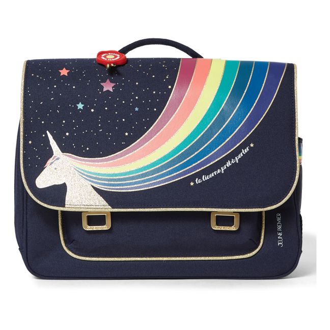 Unicorn Midi School Bag | Navy blue