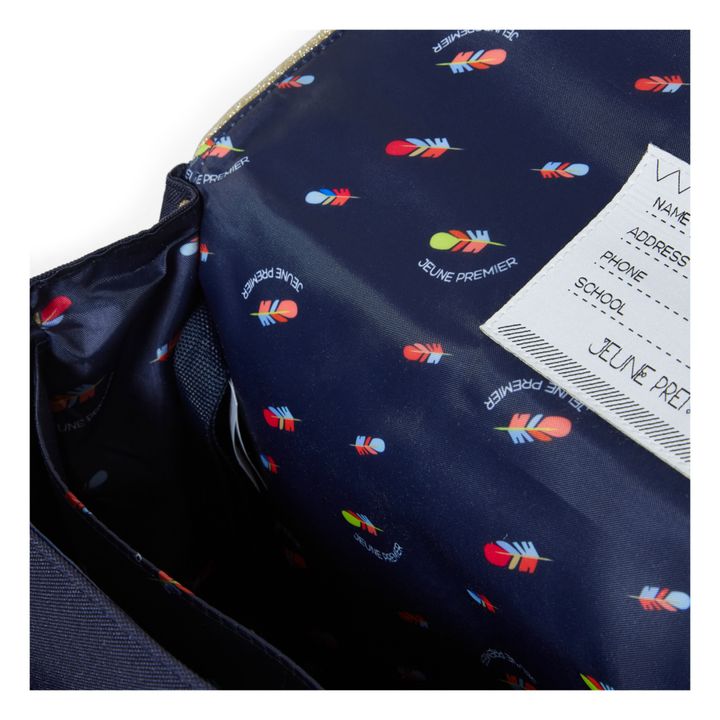 Unicorn Midi School Bag | Azul Marino- Imagen del producto n°2