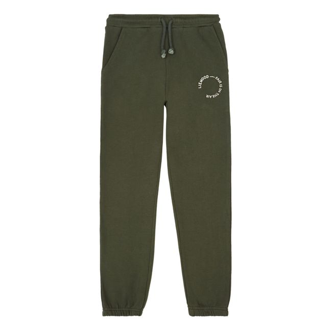 Pantalón de chándal de algodón orgánico Inga | Verde Oscuro