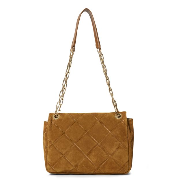 Bolso acolchado Moon MM Ante | Avellana