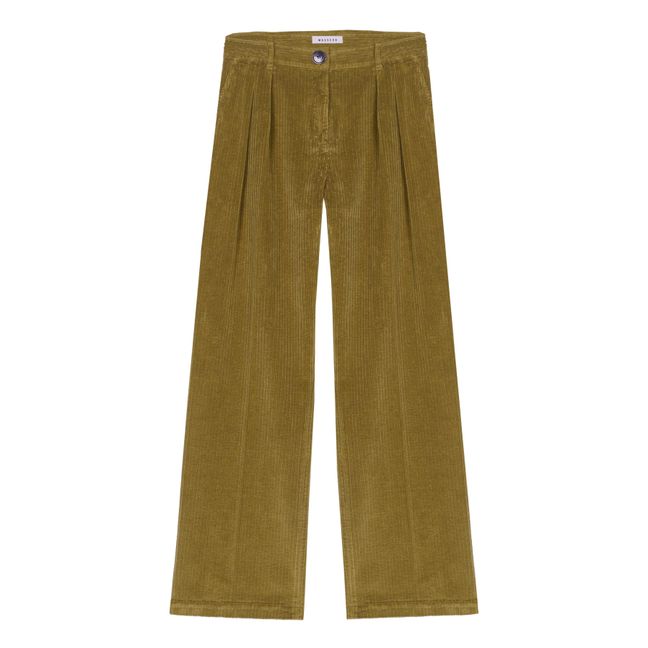 Pantaloni in velluto a costine Punat | Verde oliva