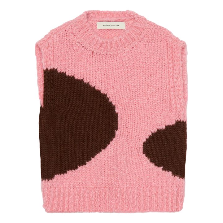 Maglione senza maniche in lana d'alpaca | Rosa- Immagine del prodotto n°0