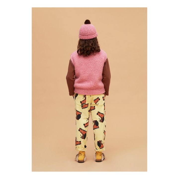Maglione senza maniche in lana d'alpaca | Rosa- Immagine del prodotto n°3