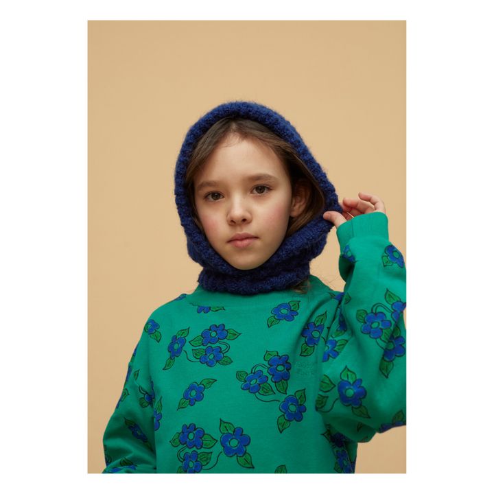 Organic Cotton Flower Sweatshirt Verde- Immagine del prodotto n°2