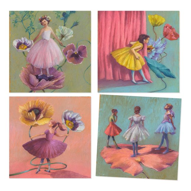 Actividad para pintar con colores pastel Bailarinas
