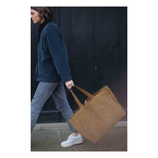 Borsa Tote-Bag, in velluto a costine - Collezione Donna  | Ocra