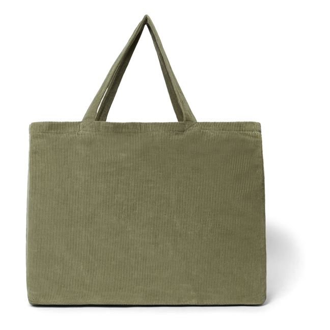 Borsa Tote-Bag, in velluto a costine - Collezione Donna  | Verde