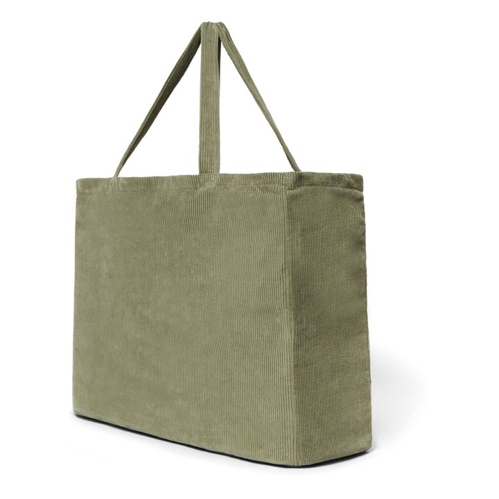 Borsa Tote-Bag, in velluto a costine - Collezione Donna  | Verde- Immagine del prodotto n°4