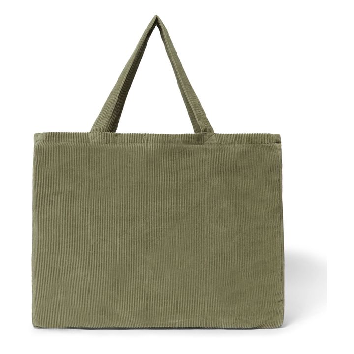Borsa Tote-Bag, in velluto a costine - Collezione Donna  | Verde- Immagine del prodotto n°5