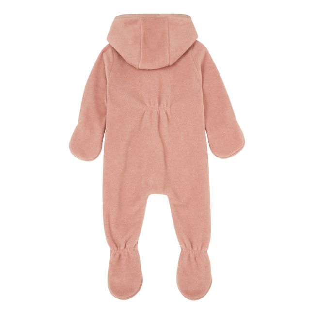 Woollen-Lined Polar Fleece Baby Snowsuit | Pink