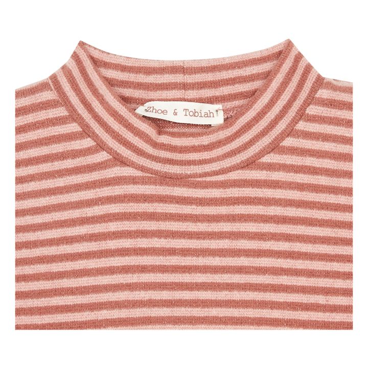 Striped Lurex Knit Dress Pink- Product image n°1