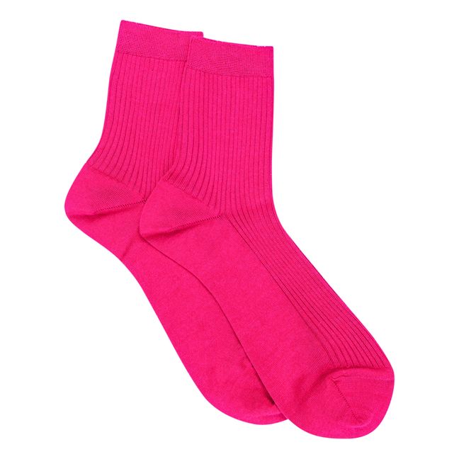 English Cashmere, Merino Wool and Silk Socks Pink