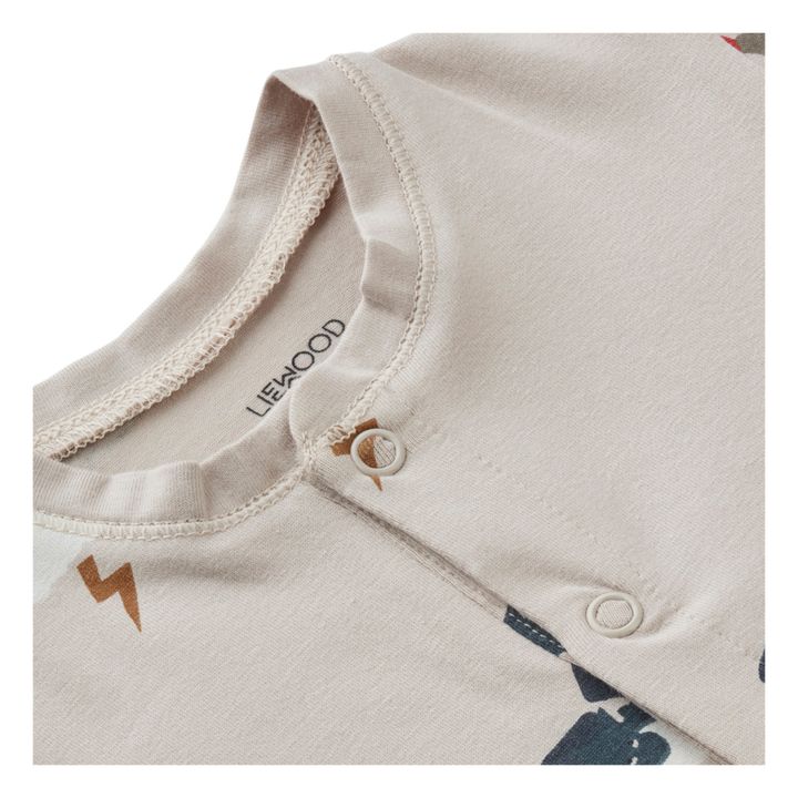 Birk Organic Cotton Print Pyjamas | Gris- Imagen del producto n°1