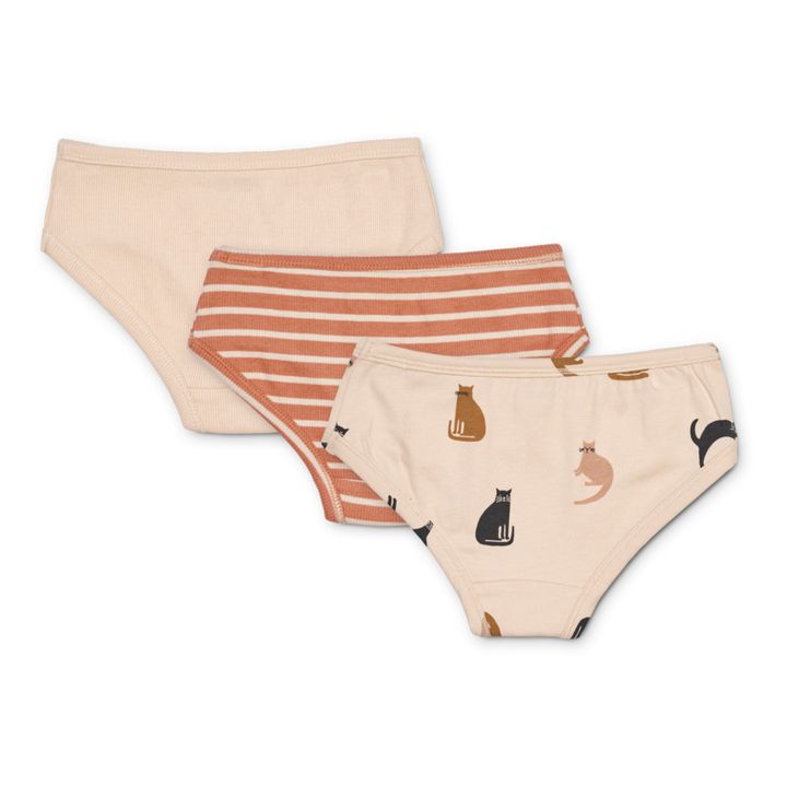 Nanette Organic Cotton Briefs - Set of 3 | Pink- Product image n°1