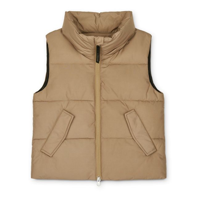 Karri Recycled Polyester Puffer Vest Beige