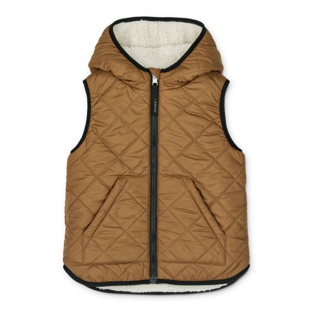 Diana Recycled Polyester Puffer Vest Camel