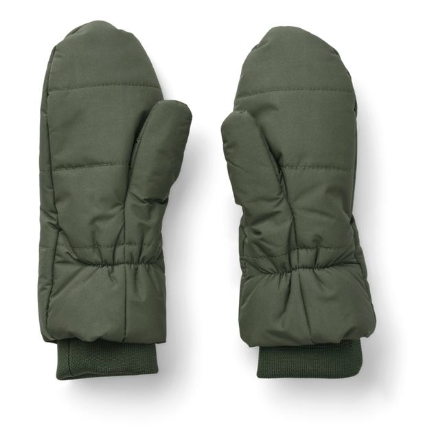 Lenny Recycled Polyester Mittens | Dark green