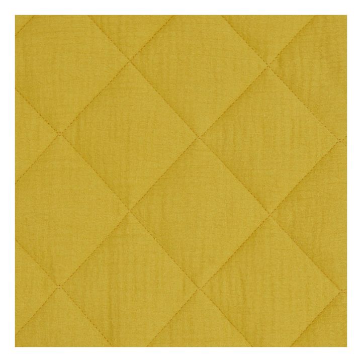 Quilted Organic Cotton Blanket - 90 x 110 cm | Butternut- Product image n°7