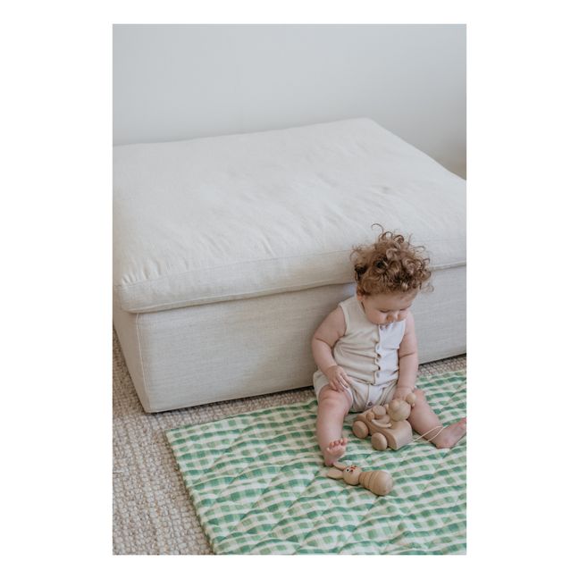 Quilted Organic Cotton Blanket - 90 x 110 cm Green