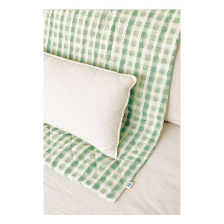 Quilted Organic Cotton Blanket - 90 x 110 cm | Edamame- Imagen del producto n°3