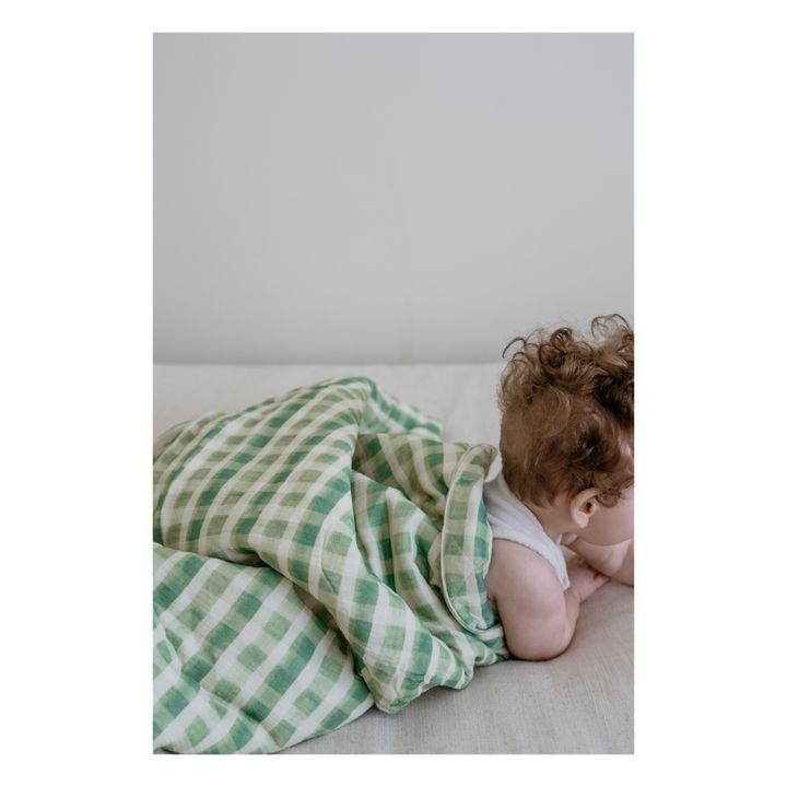 Quilted Organic Cotton Blanket - 90 x 110 cm | Edamame- Imagen del producto n°6
