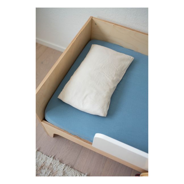 Organic Cotton Fitted Sheet - 60 x 120 cm Azul