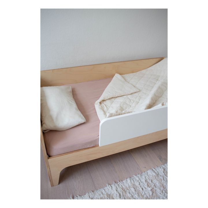 Organic Cotton Fitted Sheet - 60 x 120 cm | Rosa- Imagen del producto n°2