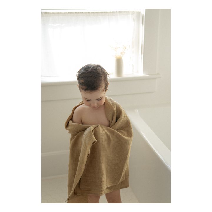 Manta para envolver al bebé de algodón orgánico 120x120 cm | Hojicha- Imagen del producto n°0
