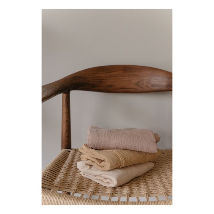 Organic Cotton Swaddling Cloth - 120 x 120 cm | Rosa- Imagen del producto n°2