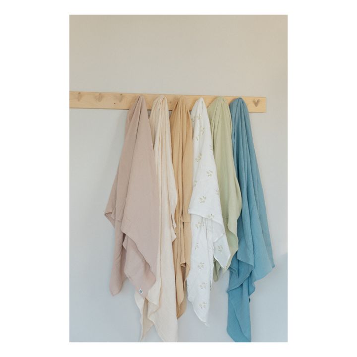 Organic Cotton Swaddling Cloth - 120 x 120 cm | Oat- Product image n°4