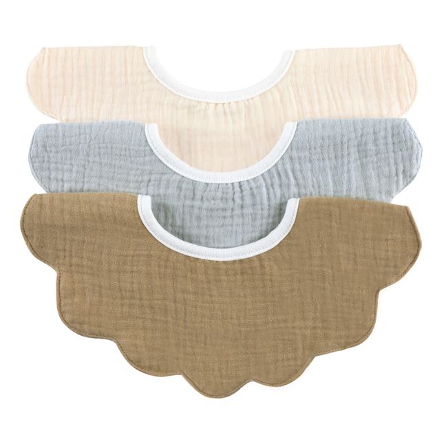 Bavaglini con petali, in cotone bio - Set di 3 | Dream
